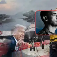 Donald Trump i viceadmiral Brad Cooper Iran