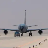 Americki vojni avion Boing KC-135. US Air Force