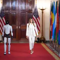 Melanija Tramp stigla na samit u Belu kucu u pratnji robota