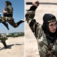 Zene nindze cekaju izraelske vojnike