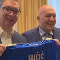 Aleksandar vucic italijanski ministar odbrane Guido Crosetto dres italije