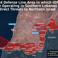 Izrael mapa libana