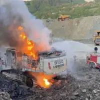 RITE Ugljevik zapalio se jedini bager u funkciji Foto: Capital