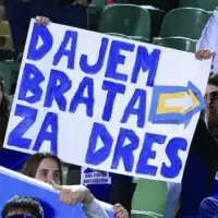 zmajevi utakmica transparent Dajem Brata za dres