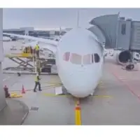 Ostecen avion u Frankfurt