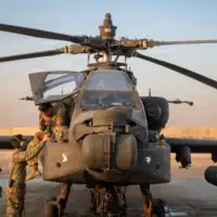 Sad apache helikopter