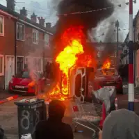 Antimigrantski protesti u Belfast Sjeverna Irska 06
