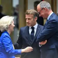 Ursula von der Leyen Emmanuel Macron Friedrich Merz