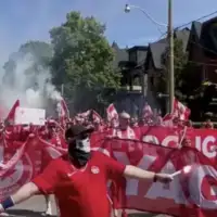 Kanada navijaci korteo