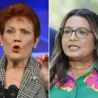 Pauline Hanson Mahreen Faruqi