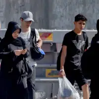 Palestinci napustaju gazu AFP