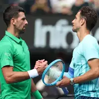 Australian Open Lorenzo Musetti Novak Dokovic Getty Images