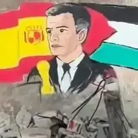 Pedro Sanchez 07  Djevojcica u Gazi naslikala mural s likom spanskog premijera