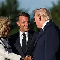 Donald Trump Emmanuel Macron Brigitte Macron