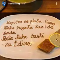 Edin Dzeko poruku koju je dobio uz baklavu srbija