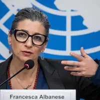 Francesca Albanese foto Fabrice Coffrini / AFP