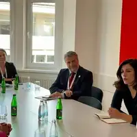 Sabine Ćudić i Tanje Fajon sastanak