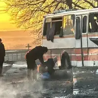 Autobus ukrajina napad dronom