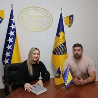 Alen Muhić s ministricom iz BPK Goražde