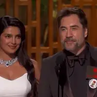 Javier Bardem nosio je i obiljezja kao znak podrske Palestini