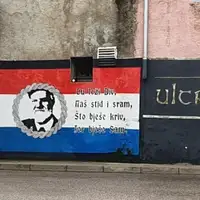 Mural Slobodanu Praljku u blizini Prve OS u Mostaru