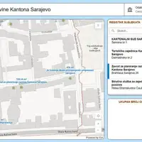 Primjer prikaza iz online baze podataka o imovini KS