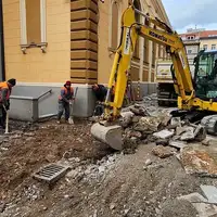 Radovi ispred Gradske trznice u Sarajevu