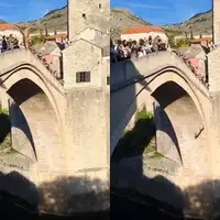 Halid Bešlić Sa Starog mosta u Mostaru izveden skok