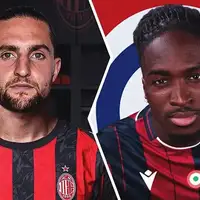 Serie A AC Milan Bologna Adrien Rabiot Jonathan Rowe