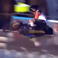 Katy Marchant Trenutak kada su biciklistkinje zavrsile u tribinama