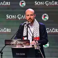 Bilal Erdogan na skupu u Istanbulu (Foto: Dikgazete)