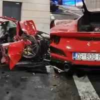 Potpuno uništen Ferrari hrvatskih tablica u najpoznatijem tunelu na svijetu