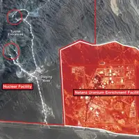 Nuklearne fabrike Natanz i planine Pickaxe u blizini Natanza Iran