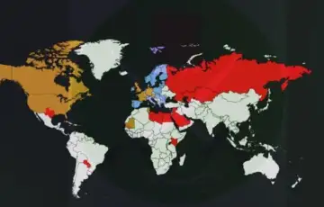 Zemlje Mapa suprotstavljanja Muslimanskoj braci