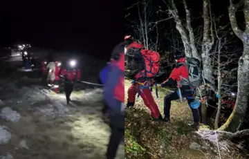 Spasioci koji su izvlacili tijelo stradalog planinara na Visocici