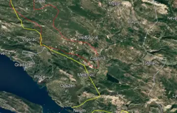 Satelitsko snimanje na podrucju rijeke Trebizat zbog mogucih poplava