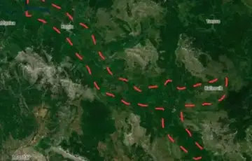 Mostar satelitsko snimanje gornjeg toka Neretve