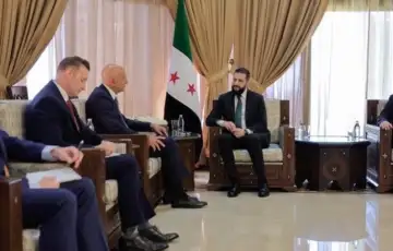 Ahmed Al Sharaa i Tom Barrack