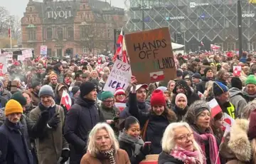 Kopenhagen Danska protesti protiv Trumpa Zbog Grenland X