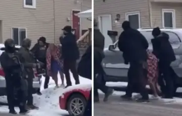 SAD Agenti ICE a polugolog amerikanca izvukli na snijeg na 10 stepeni