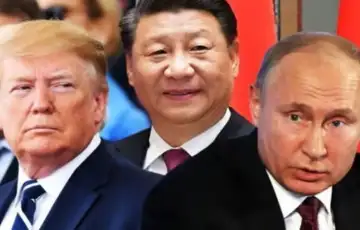 Donald Trump Xi Jinping i Vladimir Putin