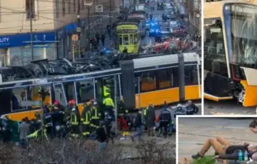 Milano tramvaj iskocio iz sina