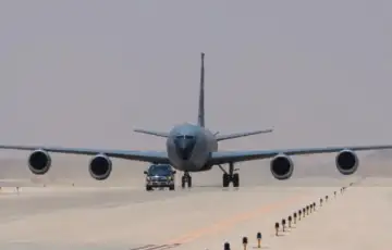 Americki vojni avion Boing KC-135. US Air Force