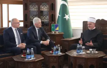 Gordan Grlic Radman i Dragan Covic i Husein ef Kavazovic etto