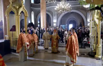 Sarajevo Vaskrs liturgija sluzena u Sabornoj crkvi u Sarajevu