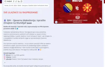 Rasprodate sve ulaznice za utakmicu Bi H i Sjeverne Makedonije