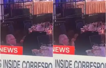 U trenutku pucnjave gost za stolom mirno vecerao