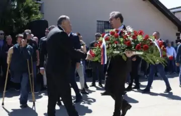 Dodik i Vucic sahrana dodikove majke