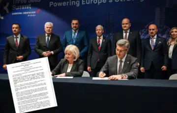 Borjana Kristo Andrej Plenkovic potpisali sporazum o izgradnji gasovoda Juzna interkonekcija