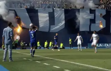 Dinamo zagreb utakmica zapaljen transparent BBB-a